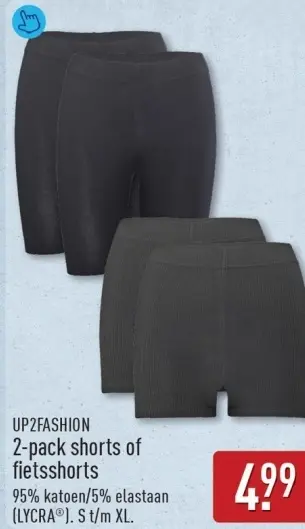 Aanbieding: 2-pack shorts of fietsshorts