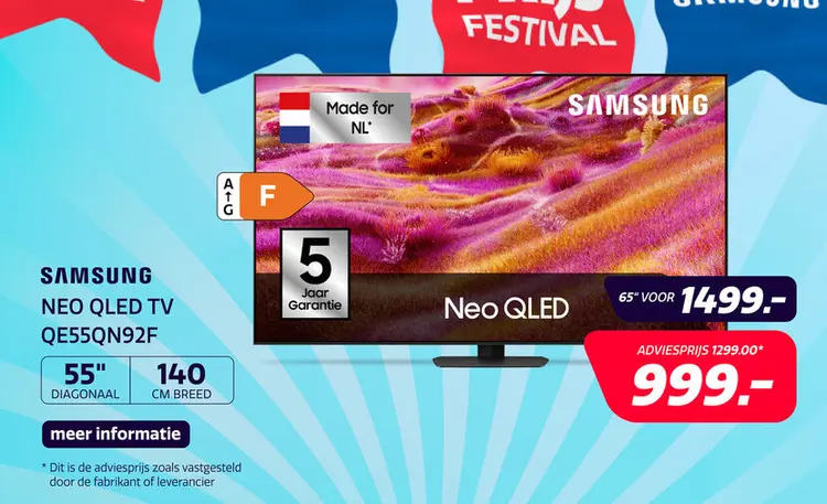 Aanbieding: Samsung 55" NEO QLED QN92F Mini LED (2025)