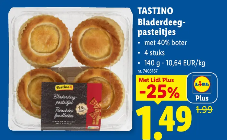Promotie: Bladerdeeg-pasteitjes