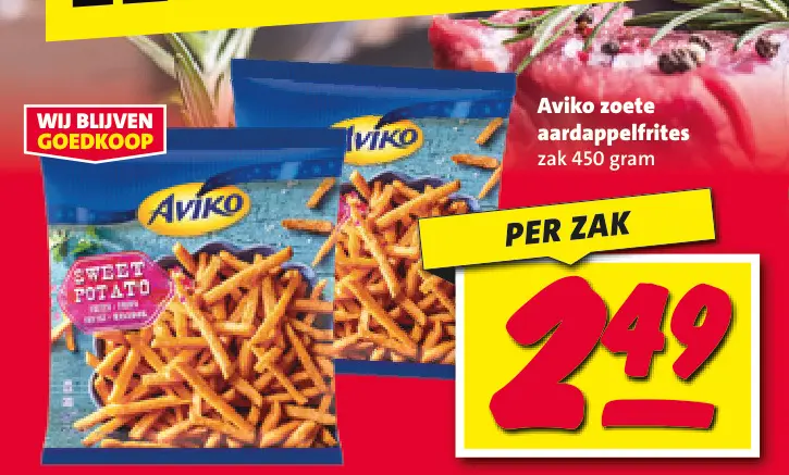 Aanbieding: zoete aardappelfrites