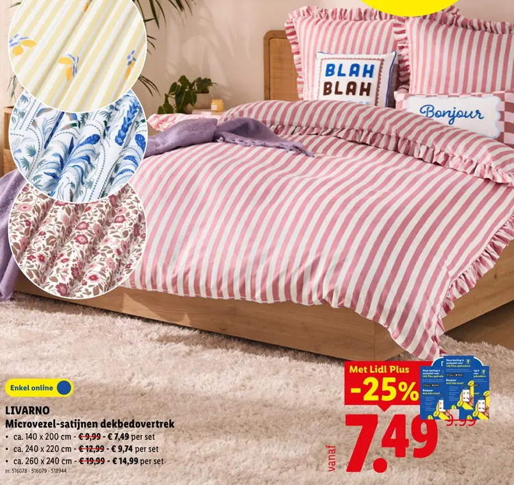 Promotie: Microvezel-satijnen dekbedovertrek