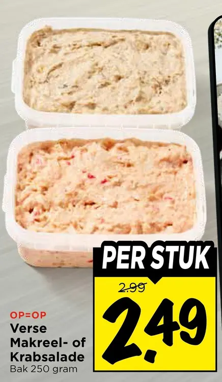 Aanbieding: Verse Makreel- of Krabsalade