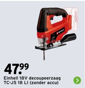 Aanbieding: 18V decoupeerzaag TC-JS 18 LI