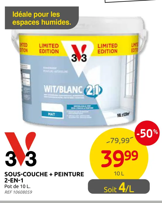 Offre: Sous-couche + peinture 2-en-1