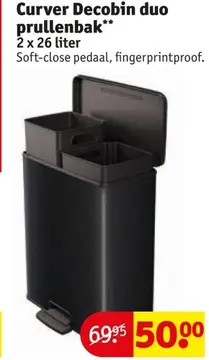 Aanbieding: Curver Decobin duo prullenbak