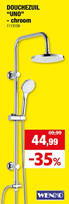 Promotie: Wenko Allstar doucheset Uno chroom