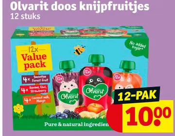Aanbieding: Olvarit doos knijpfruitjes