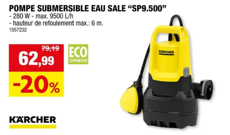 Offre: Pompe submersible eau sale "sp9.500"