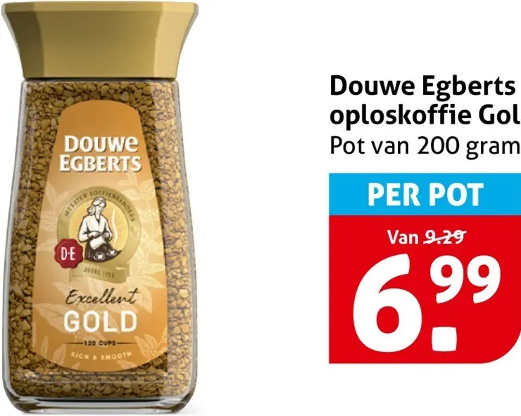Aanbieding: Oploskoffie Gold