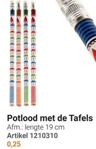 Aanbieding: Potlood met de Tafels