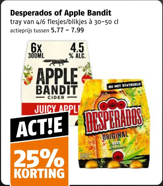 Aanbieding: Desperados or Apple Bandit