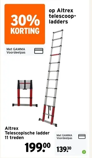 Aanbieding: Telescopische ladder