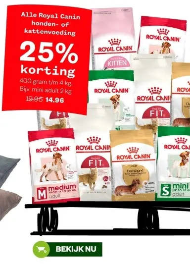 Aanbieding: Royal Canin honden- of kattenvoeding