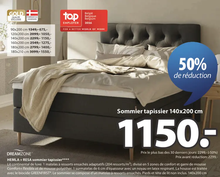 Promotie: Sommier tapissier