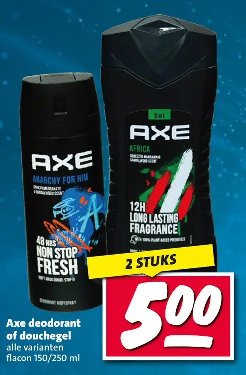 Aanbieding: Axe deodorant of douchegel