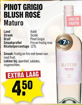 Aanbieding: Pinot Grigio Blush Rosé Maturo