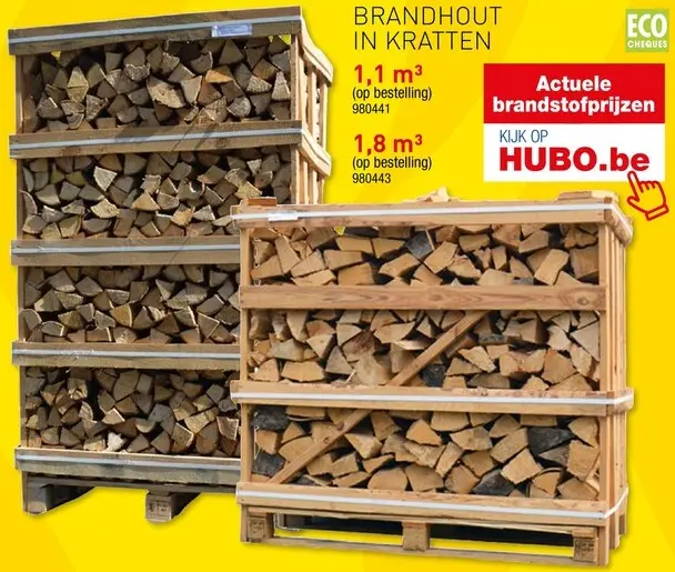 Promotie: Brandhout in kratten