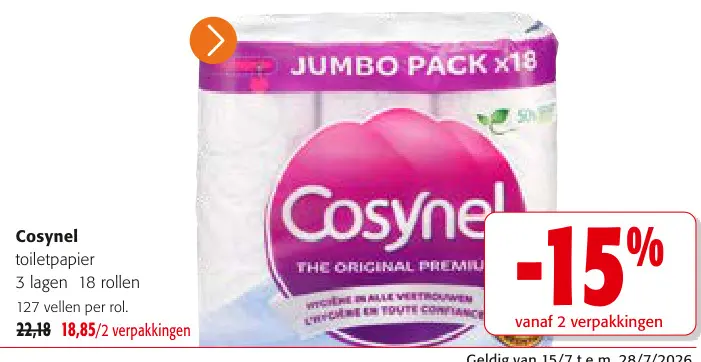 Promotie: toiletpapier