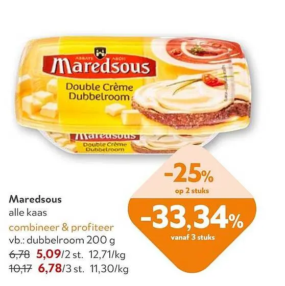 Promotie: Maredous alle kaas