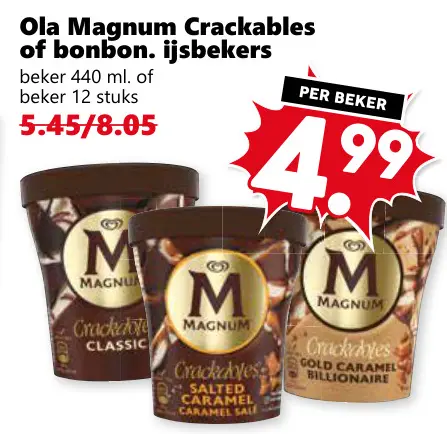 Aanbieding: Crackables of bonbon. ijsbekers