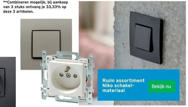 Promotie: Niko schakelmateriaal