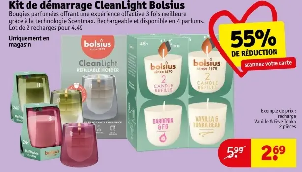 Offre: Kit de démarrage CleanLight Bolsius