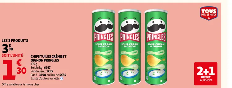 Promotie: Chips tuiles crème et oignon