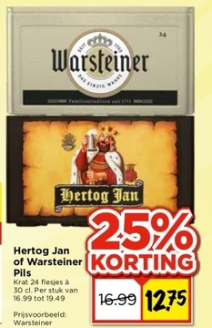 Aanbieding: Hertog Jan of Warsteiner Pils