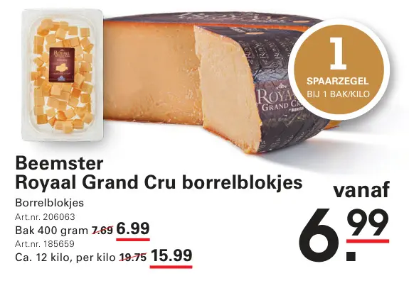 Aanbieding: Beemster Royaal Grand Cru borrelblokjes