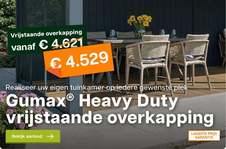 Promotie: Vrijstaande overkapping