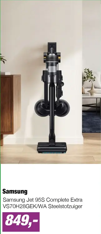 Aanbieding: Samsung Jet 95S Complete Extra VS70H28GEK/WA Steelstofzuiger