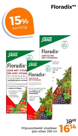 Aanbieding: Floradix IJZER-ELIXER MET VITAMINEN