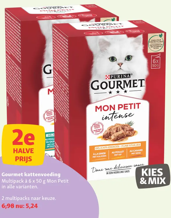 Aanbieding: Gourmet kattenvoeding Mon Petit