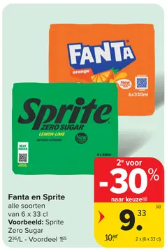 Aanbieding: Fanta en Sprite