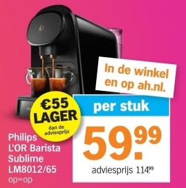 Aanbieding: Philips L'OR Barista Sublime LM8012/65