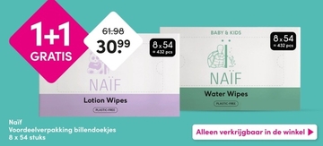 Aanbieding: Naïf Voordeelverpakking billendoekjes