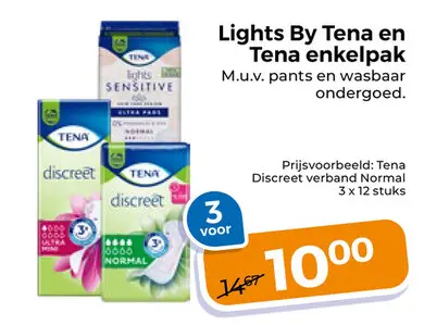 Aanbieding: Lights By Tena en Tena enkelpak