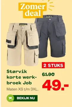 Aanbieding: Størvik korte werkbroek Job