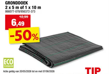 Promotie: AVR gronddoek 2x5 m