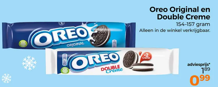 Aanbieding: Oreo Original en Double Creme