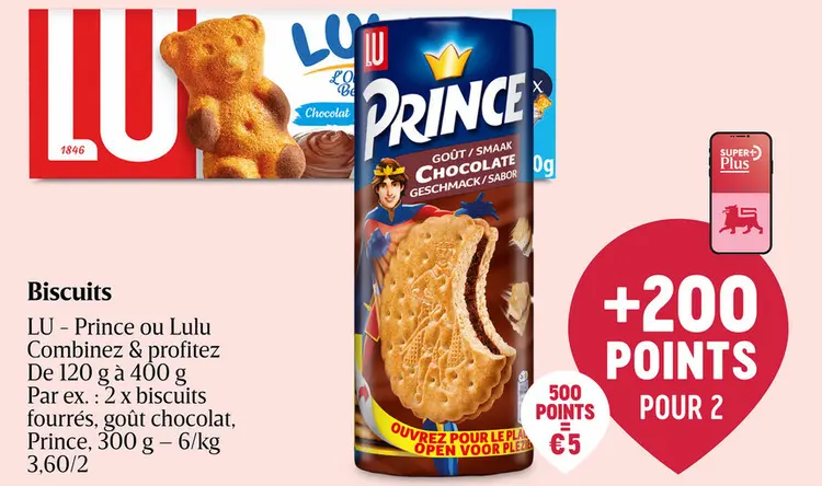 Offre: Biscuits fourrés, goût chocolat