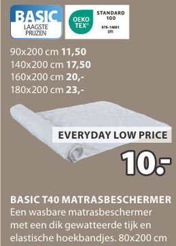 Aanbieding: BASIC T40 MATRASBESCHERMER