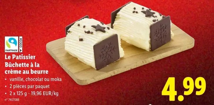 Offre: Bûchette à la crème au beurre