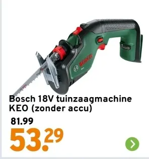Aanbieding: tuinzaagmachine KEO (zonder accu)