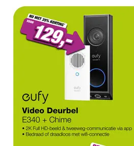 Aanbieding: Eufy Video Deurbel E340 + Chime