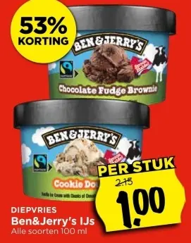 Aanbieding: Ben&Jerry's IJs