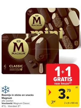 Aanbieding: Roomijs in sticks en snacks