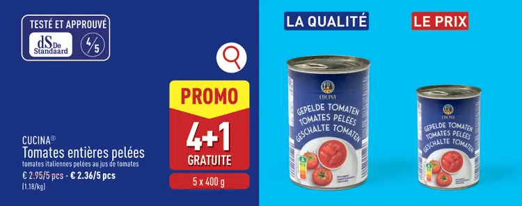 Offre: Tomates entières pelées