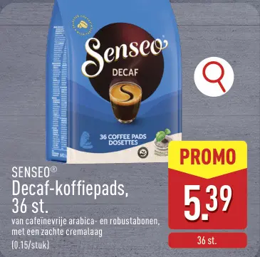 Promotie: Decaf-koffiepads