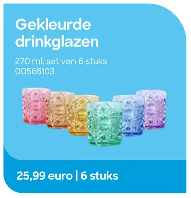 Promotie: Gekleurde drinkglazen